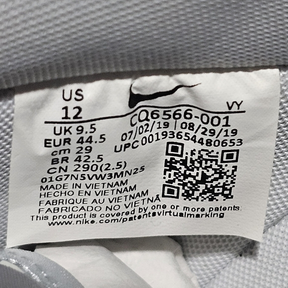 Nike  Air Force 1 SP 'Liquid Metal - Chrome' CQ6566-001 Size M 10.5 & W 12 New - Picture 10 of 10